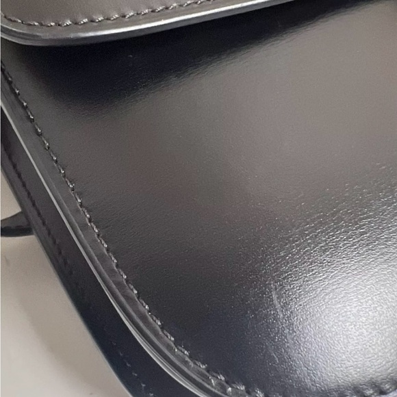 CELINE Shoulder Bag Crossbody Convertible Black Leather - Picture 14 of 16